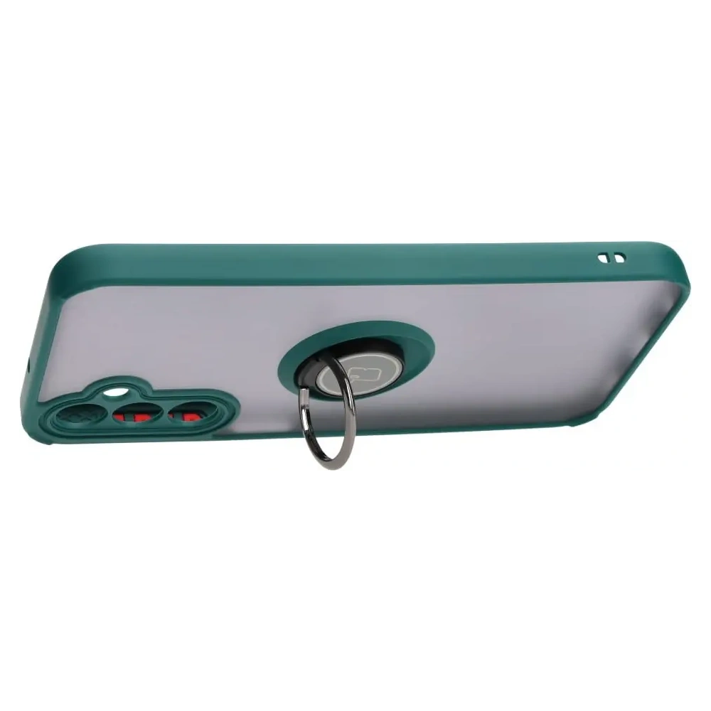 Hurtownia GSM - Bizon Case Hybrid Ring Samsung Galaxy A24 4G fumuriu cu un cadru verde închis - BIZ971 - {ean13} - Hurt