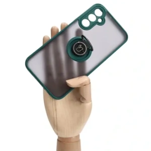 Hurtownia GSM - Etui s úchopem na prst Bizon Case Hybrid Ring do Samsung Galaxy A24 4G kouřové s tmavě zeleným rámečkem - BIZ971 - {ean13} - Hurt