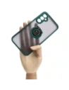 Hurtownia GSM - Bizon Case Hybrid Ring Samsung Galaxy A24 4G fumuriu cu un cadru verde închis - BIZ971 - {ean13} - Hurt