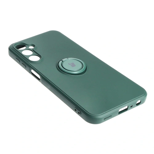 Etui Bizon Case Silicone Ring Sq do Samsung Galaxy A24 ciemnozielone