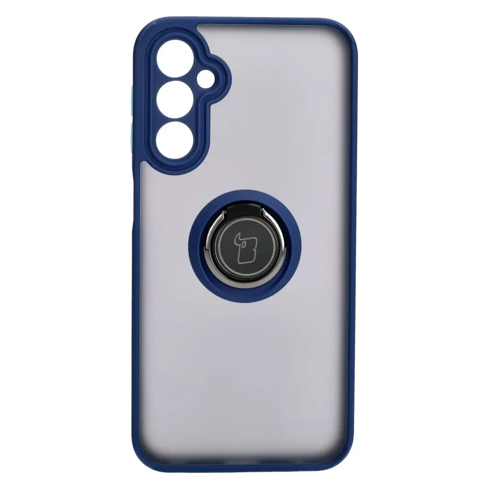 Hurtownia GSM - Bizon Case Hybrid Ring Samsung Galaxy A24 4G fumuriu cu un cadru albastru închis - BIZ974 - {ean13} - Hurt