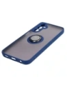 Hurtownia GSM - Bizon Case Hybrid Ring Samsung Galaxy A24 4G fumuriu cu un cadru albastru închis - BIZ974 - {ean13} - Hurt
