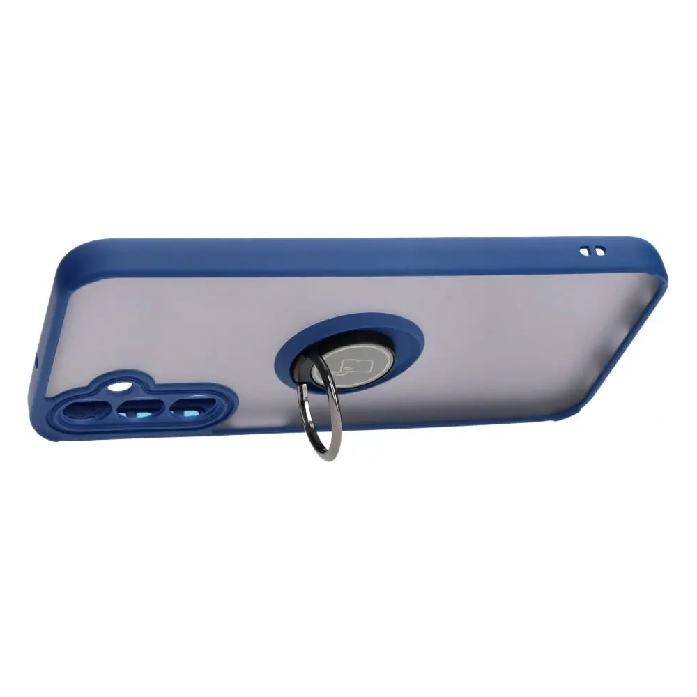 Hurtownia GSM - Bizon Case Hybrid Ring Samsung Galaxy A24 4G füstös színben, tengerészkék kerettel - BIZ974 - {ean13} - Hurt