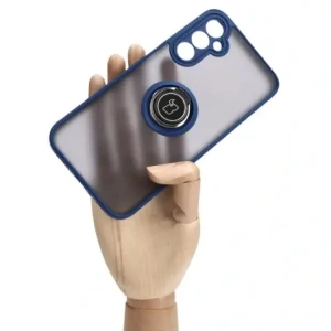Hurtownia GSM - Etui s úchopem na prst Bizon Case Hybrid Ring pro Samsung Galaxy A24 4G kouřové s modrým rámem - BIZ974 - {ean13} - Hurt