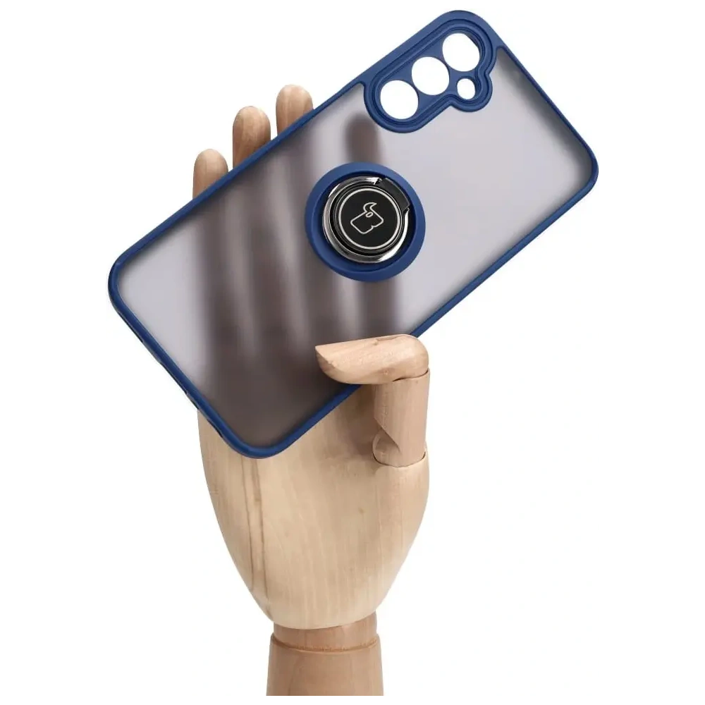 Hurtownia GSM - Bizon Case Hybrid Ring Samsung Galaxy A24 4G rauchig mit einem navyblauen Rahmen - BIZ974 - {ean13} - Hurt