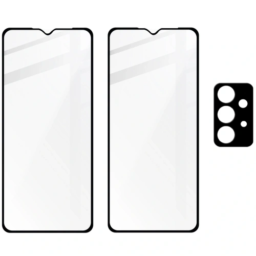 2x Szkło na ekran + szkło na aparat BIZON Edge do Samsung Galaxy A32 5G