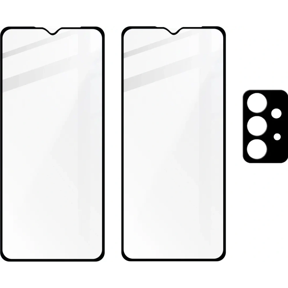 Wholesale BIZON Edge Pack 2x screen glass + camera glass Samsung Galaxy A32 5G - BIZ7386 - {ean13} - Hurt