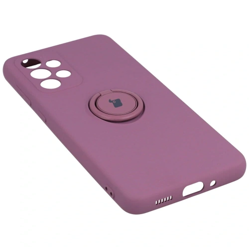 Etui Bizon Case Silicone Ring do Samsung Galaxy A33 5G ciemnofioletowe