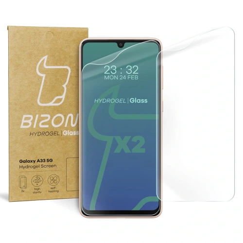 Folia hydrożelowa na ekran Bizon Glass Hydrogel Samsung Galaxy A33 5G [2 PACK]