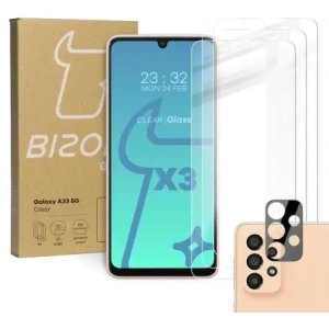 Hurtownia GSM - Tvrzené sklo Bizon Glass Clear - 3 ks + objektiv Samsung Galaxy A33 - BIZ1000 - {ean13} - Hurt