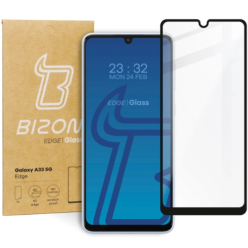 Szkło hartowane Bizon Glass Edge do Samsung Galaxy A33 5G czarne