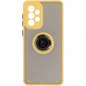 Bizon Case Hybrid Ring Samsung Galaxy A33 5G smoky with a yellow frame