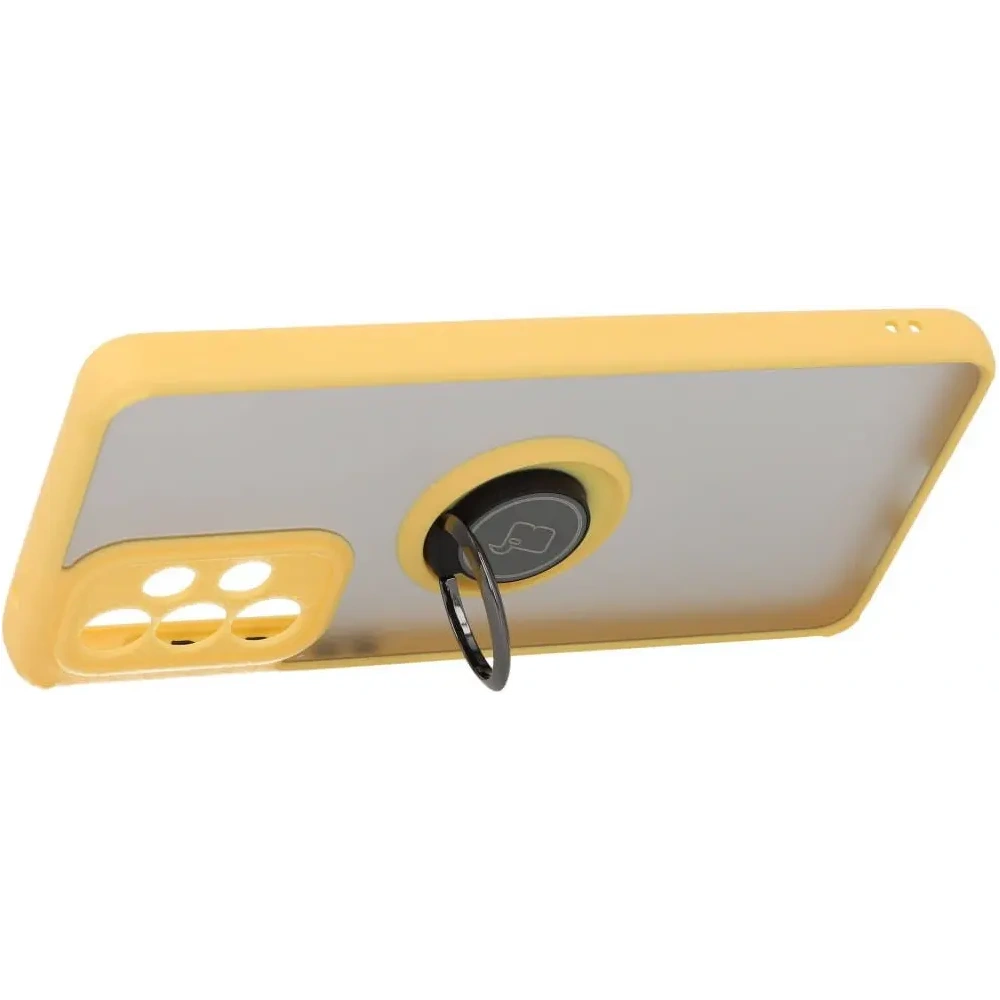 Wholesale Bizon Case Hybrid Ring Samsung Galaxy A33 5G smoky with a yellow frame - BIZ7414 - {ean13} - Hurt