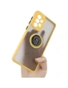 Hurtownia GSM - Bizon Case Hybrid Ring Samsung Galaxy A33 5G fumuriu cu un cadru galben - BIZ7414 - {ean13} - Hurt