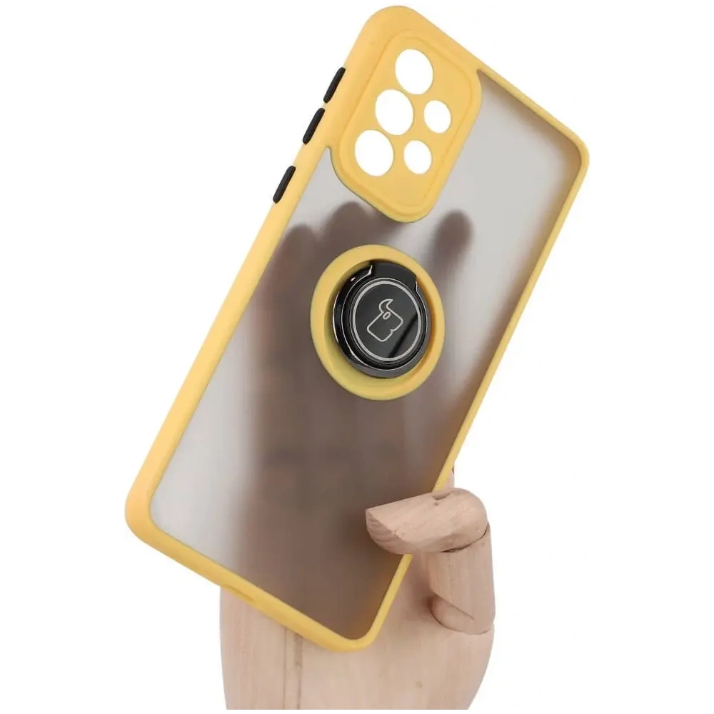 Hurtownia GSM - Bizon Case Hybrid Ring Samsung Galaxy A33 5G rauchig mit einem gelben Rahmen - BIZ7414 - {ean13} - Hurt