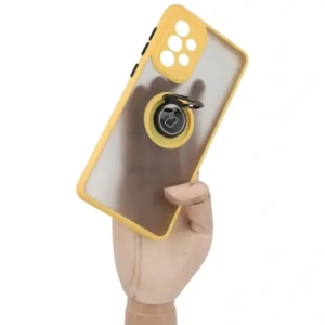 Hurtownia GSM - Bizon Case Hybrid Ring Samsung Galaxy A33 5G rauchig mit einem gelben Rahmen - BIZ7414 - {ean13} - Hurt