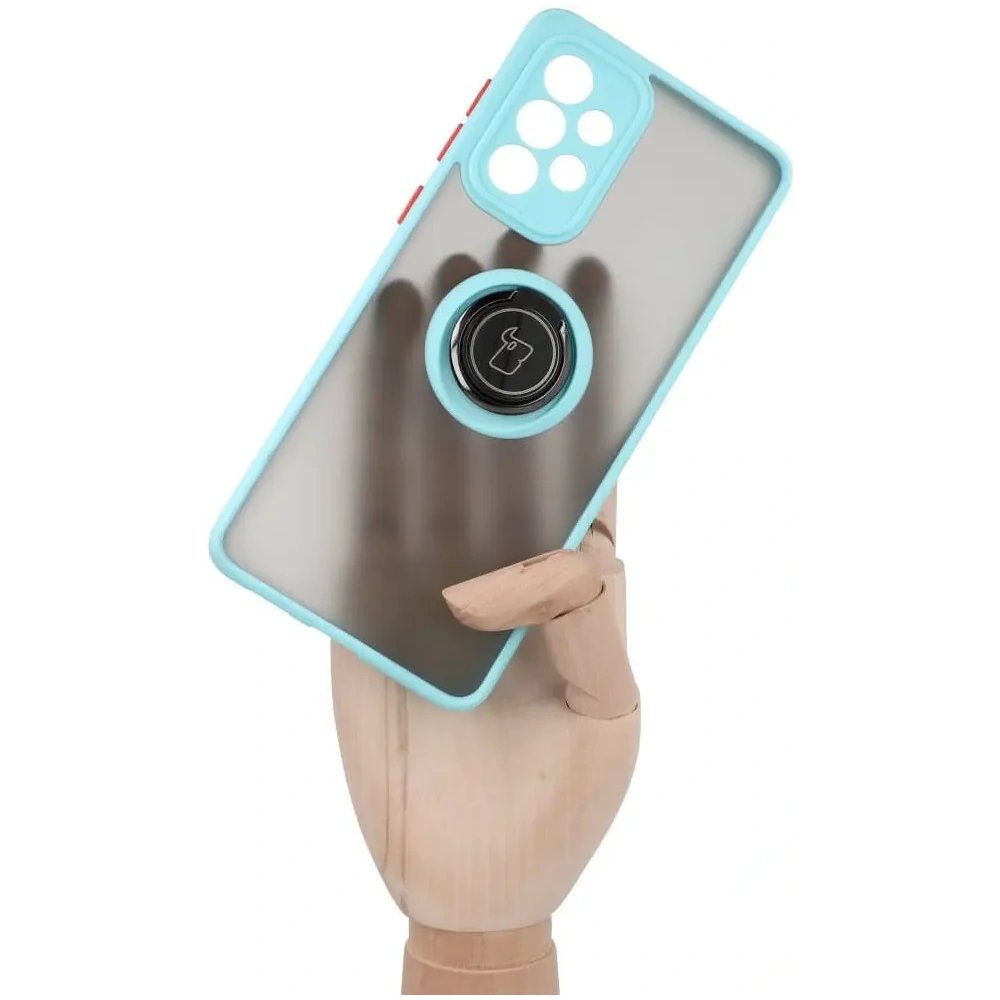 Hurtownia GSM - Bizon Case Hybrid Ring Samsung Galaxy A33 5G fumuriu cu un cadru de culoare albastru deschis - BIZ7415 - {ean13} - Hurt