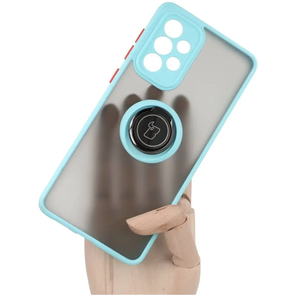 Hurtownia GSM - Bizon Case Hybrid Ring Samsung Galaxy A33 5G rauchig mit einem hellblauen Rahmen - BIZ7415 - {ean13} - Hurt