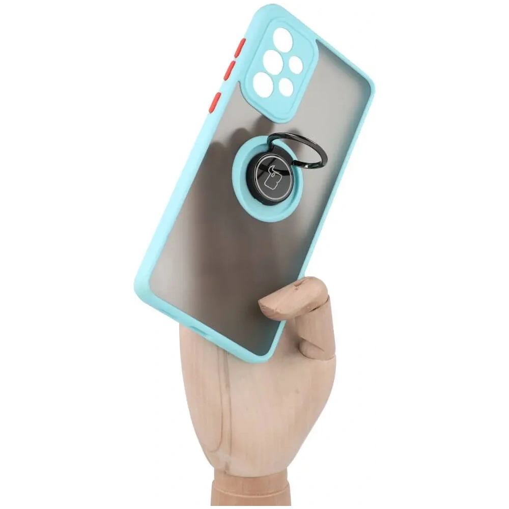 Hurtownia GSM - Bizon Case Hybrid Ring Samsung Galaxy A33 5G rauchig mit einem hellblauen Rahmen - BIZ7415 - {ean13} - Hurt