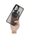 Bizon Case Hybrid Ring Samsung Galaxy A33 5G rauchig mit einem schwarzen Rahmen