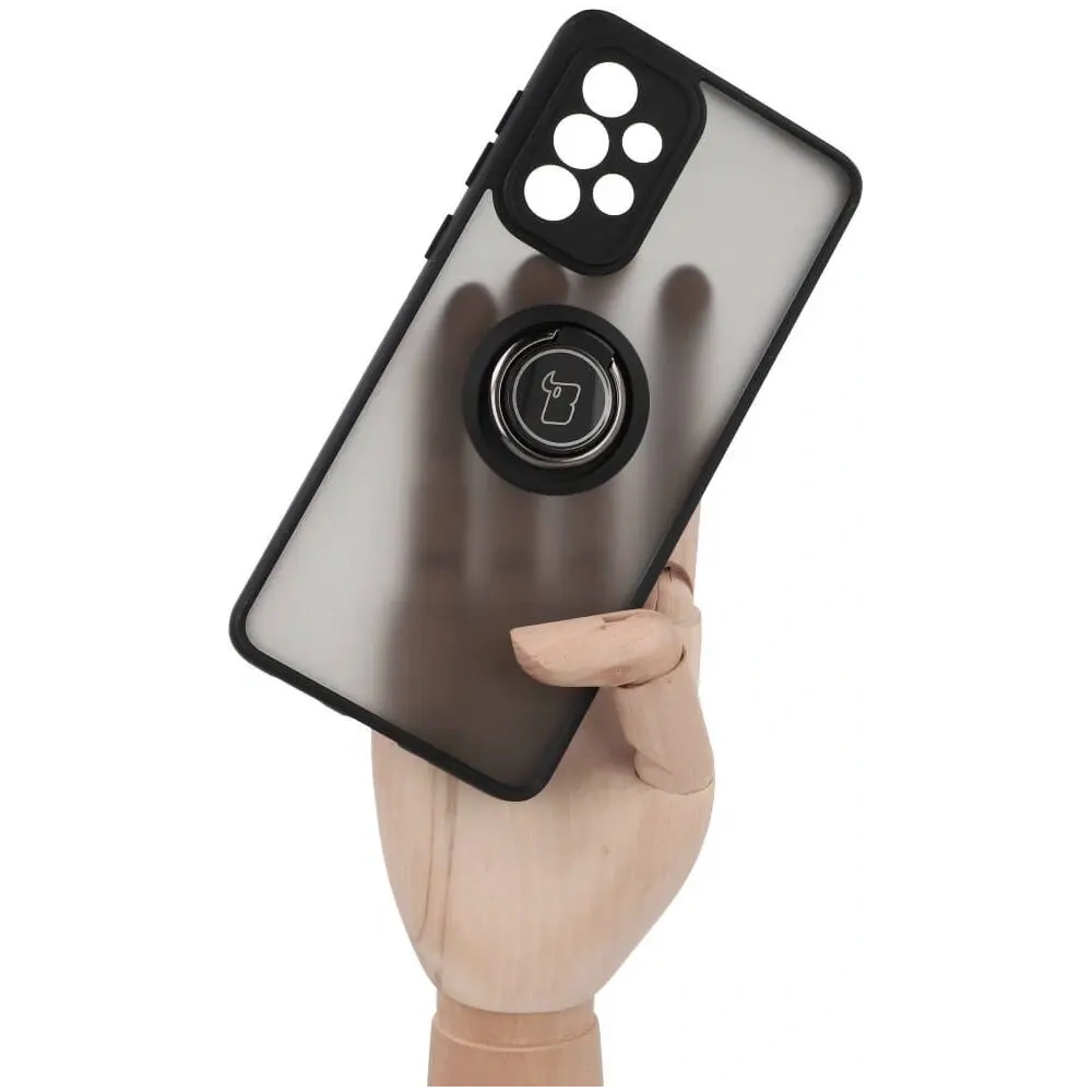 Hurtownia GSM - Etui z uchwytem na palec Bizon Case Hybrid Ring do Samsung Galaxy A33 5G przydymione z czarną ramką - BIZ7417 - {ean13} - Hurt