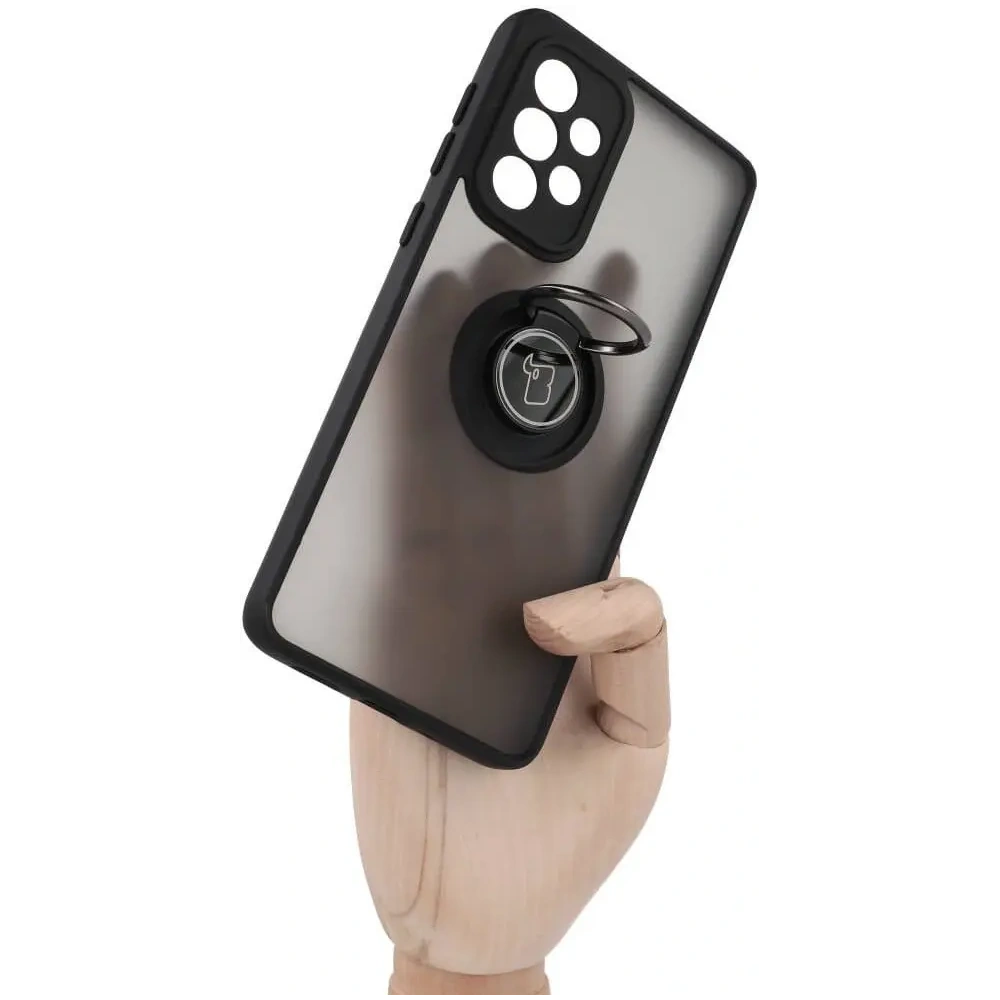 Hurtownia GSM - Etui z uchwytem na palec Bizon Case Hybrid Ring do Samsung Galaxy A33 5G przydymione z czarną ramką - BIZ7417 - {ean13} - Hurt