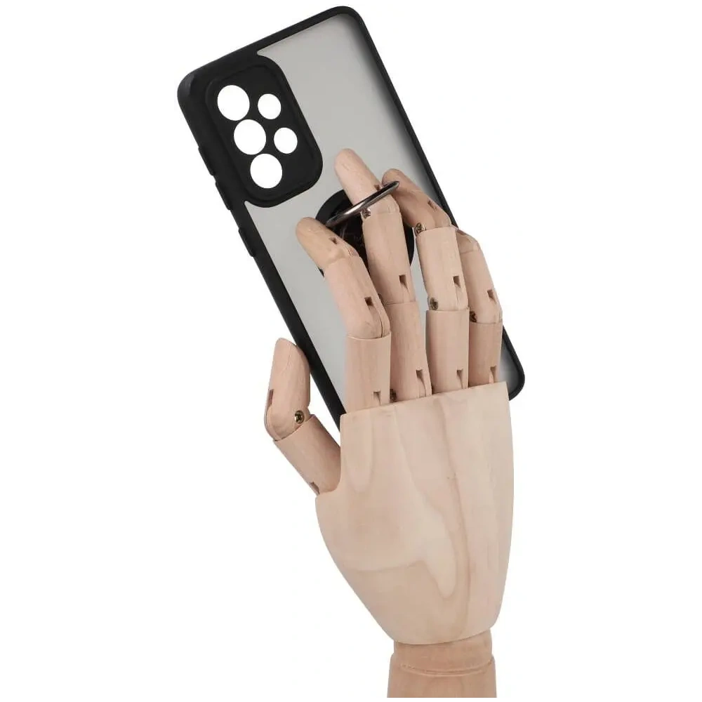 Hurtownia GSM - Etui z uchwytem na palec Bizon Case Hybrid Ring do Samsung Galaxy A33 5G przydymione z czarną ramką - BIZ7417 - {ean13} - Hurt