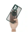 Bizon Case Hybrid Ring Samsung Galaxy A33 5G rauchig mit einem dunkelgrünen Rahmen