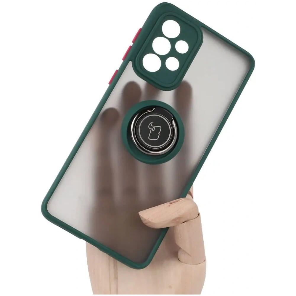 Hurtownia GSM - Bizon Case Hybrid Ring Samsung Galaxy A33 5G rauchig mit einem dunkelgrünen Rahmen - BIZ7418 - {ean13} - Hurt