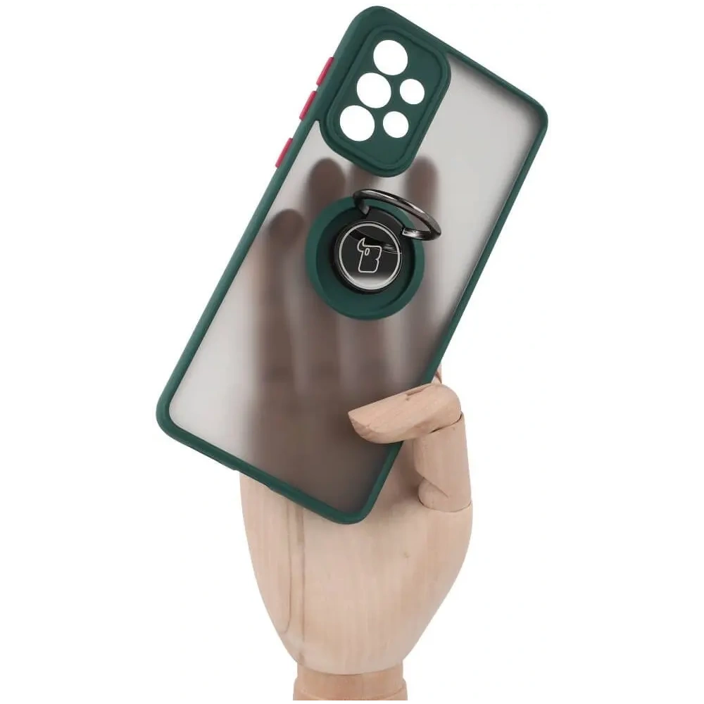 Hurtownia GSM - Bizon Case Hybrid Ring Samsung Galaxy A33 5G rauchig mit einem dunkelgrünen Rahmen - BIZ7418 - {ean13} - Hurt
