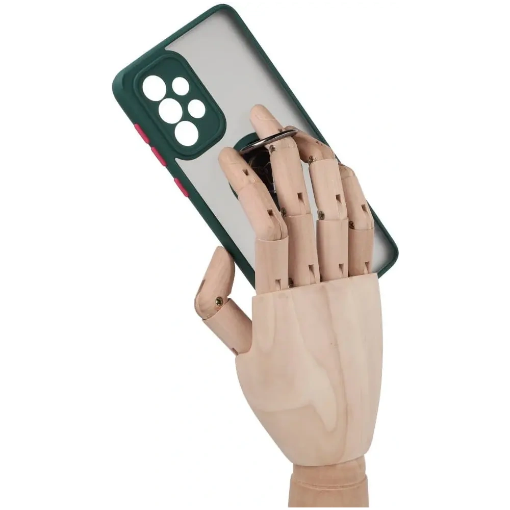 Hurtownia GSM - Bizon Case Hybrid Ring Samsung Galaxy A33 5G rauchig mit einem dunkelgrünen Rahmen - BIZ7418 - {ean13} - Hurt