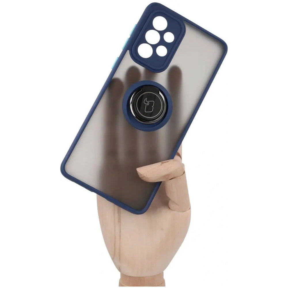 Hurtownia GSM - Bizon Case Hybrid Ring Samsung Galaxy A33 5G rauchig mit einem navyblauen Rahmen - BIZ7419 - {ean13} - Hurt