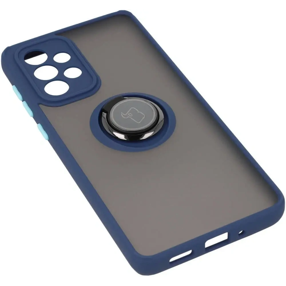 Hurtownia GSM - Bizon Case Hybrid Ring Samsung Galaxy A33 5G rauchig mit einem navyblauen Rahmen - BIZ7419 - {ean13} - Hurt
