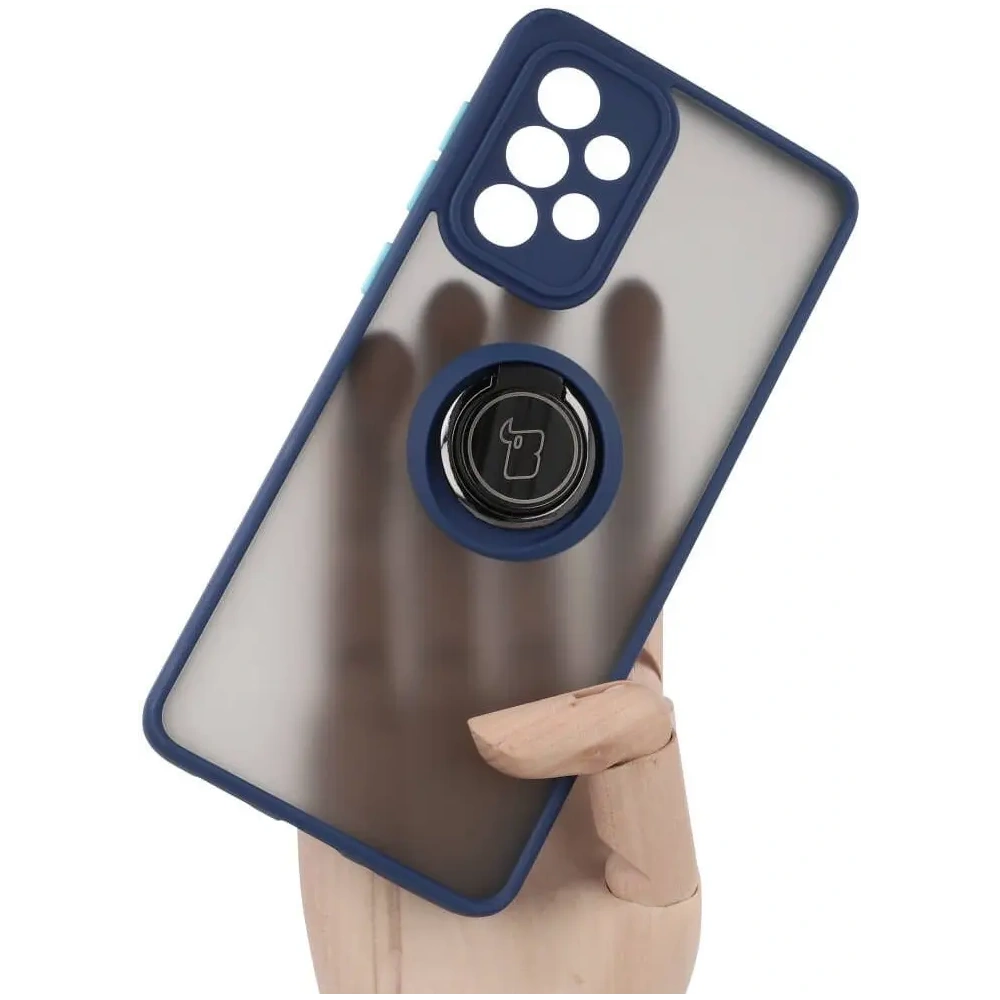 Hurtownia GSM - Bizon Case Hybrid Ring Samsung Galaxy A33 5G rauchig mit einem navyblauen Rahmen - BIZ7419 - {ean13} - Hurt