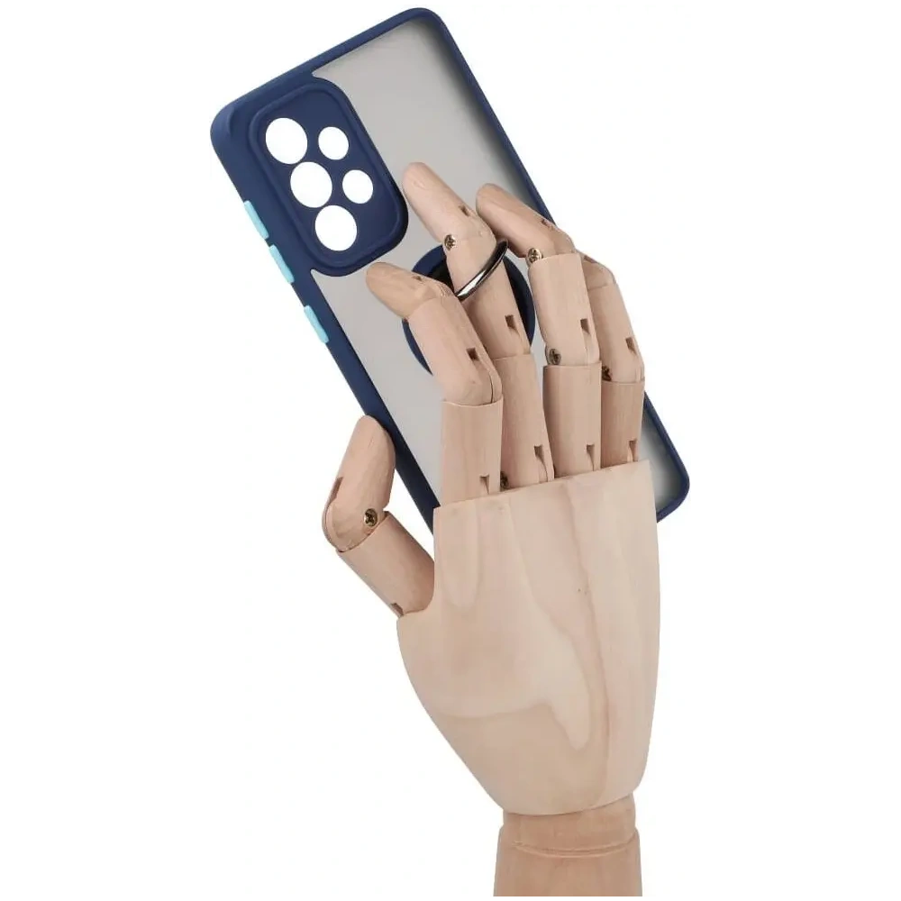 Hurtownia GSM - Bizon Case Hybrid Ring Samsung Galaxy A33 5G rauchig mit einem navyblauen Rahmen - BIZ7419 - {ean13} - Hurt