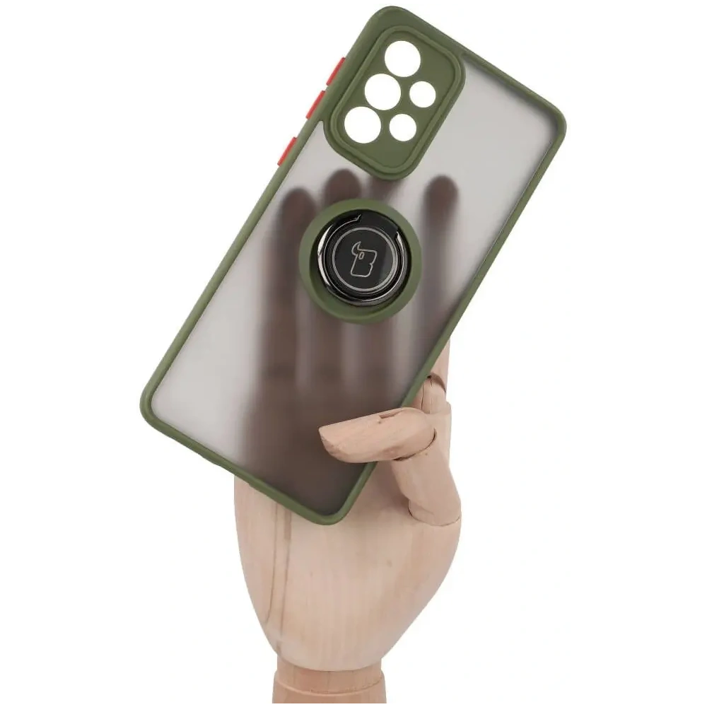 Hurtownia GSM - Bizon Case Hybrid Ring Samsung Galaxy A33 5G fumuriu cu un cadru verde - BIZ7423 - {ean13} - Hurt