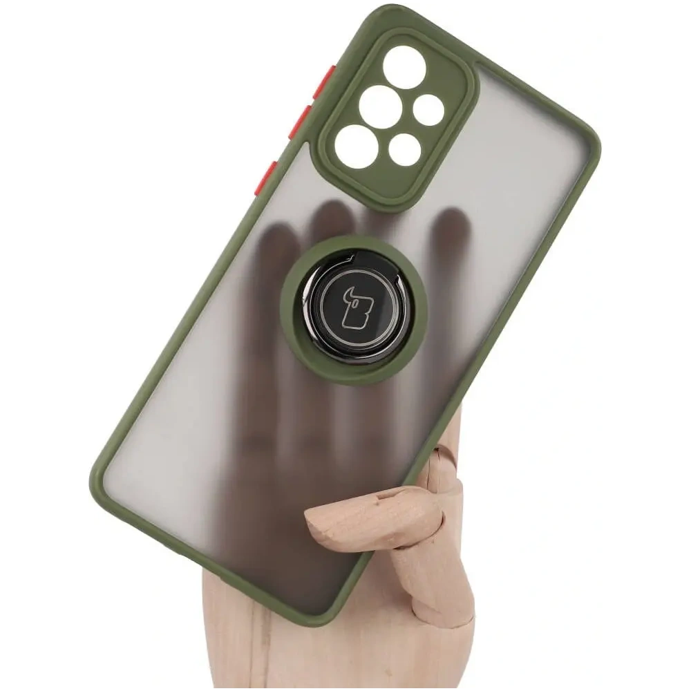 Hurtownia GSM - Bizon Case Hybrid Ring Samsung Galaxy A33 5G fumuriu cu un cadru verde - BIZ7423 - {ean13} - Hurt