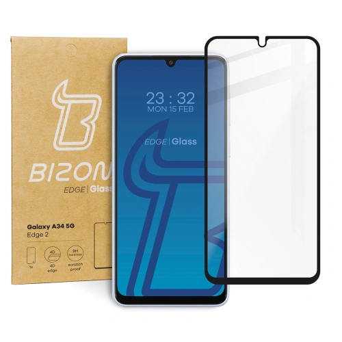 Szkło hartowane Bizon Glass Edge 2 do Samsung Galaxy A34 5G czarne