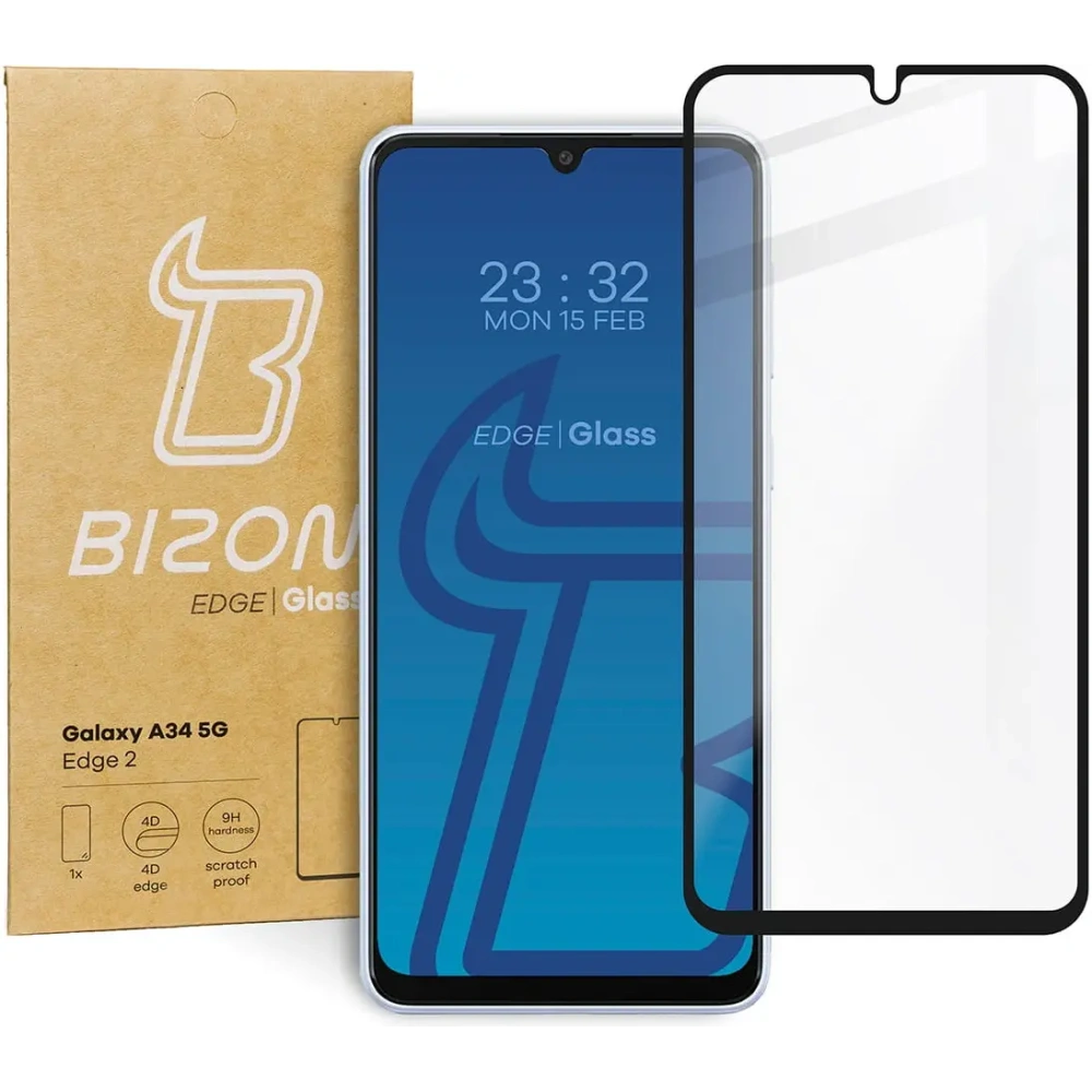Hurtownia GSM - Bizon Glass Edge 2 Samsung Galaxy A34 5G fekete - BIZ1031 - {ean13} - Hurt