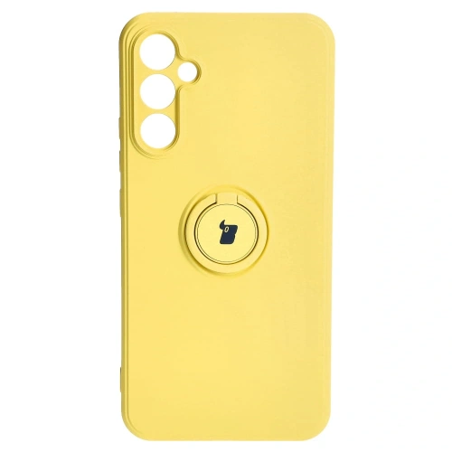 Etui Bizon Case Silicone Ring Sq do Samsung Galaxy A34 5G żółte