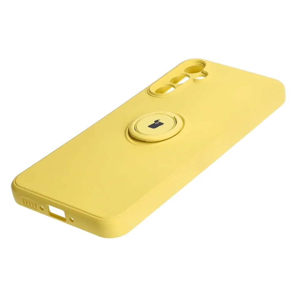 Hurtownia GSM - Etui Bizon Case Silicone Ring Sq do Samsung Galaxy A34 5G żółte - BIZ7424 - {ean13} - Hurt