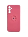 Bizon Case Silicone Ring Sq do Samsung Galaxy A34 5G roz murdar