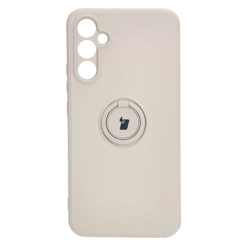 Etui Bizon Case Silicone Ring Sq do Samsung Galaxy A34 5G beżowe