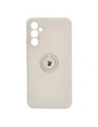 Etui Bizon Case Silicone Ring Sq do Samsung Galaxy A34 5G beżowe