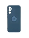Etui Bizon Case Silicone Ring Sq do Samsung Galaxy A34 5G granatowe