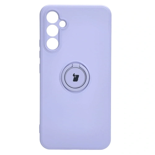 Etui Bizon Case Silicone Ring Sq do Samsung Galaxy A34 5G jasnofioletowe