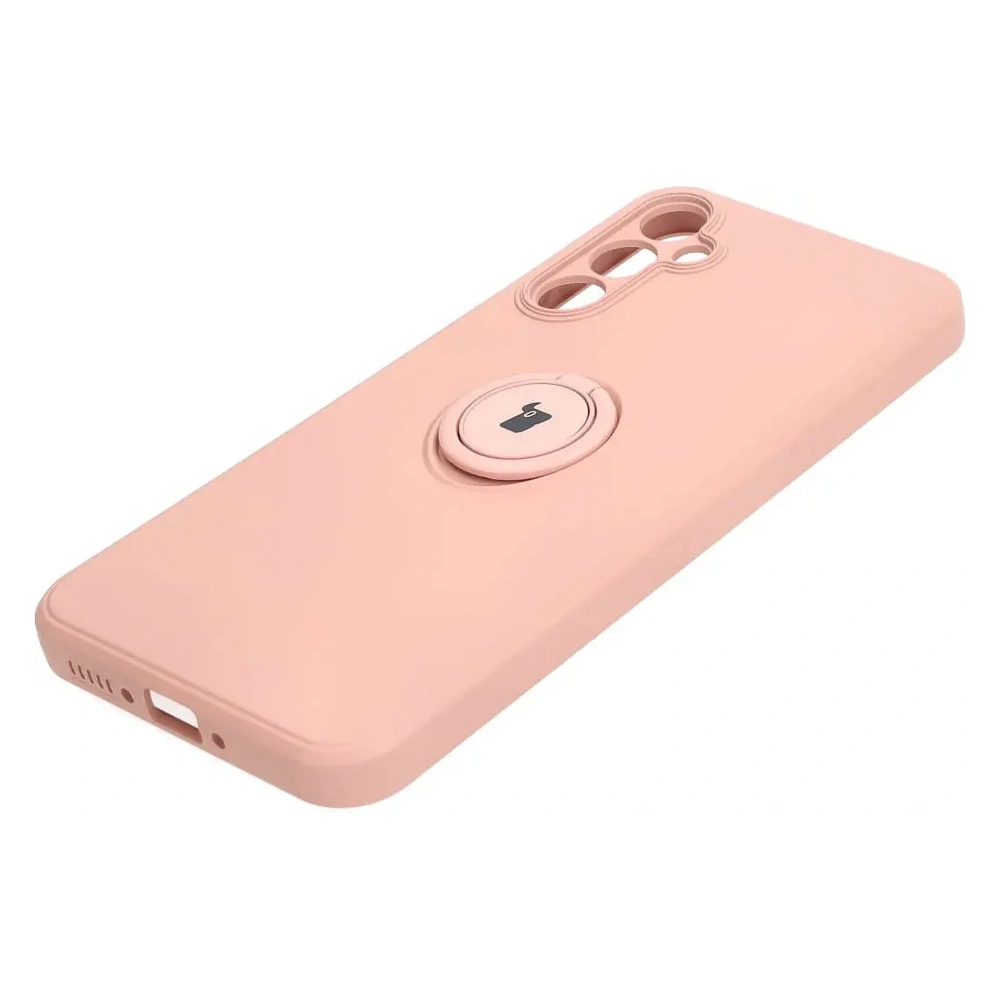 Hurtownia GSM - Etui Bizon Case Silicone Ring Sq do Samsung Galaxy A34 5G jasnoróżowe - BIZ1045 - {ean13} - Hurt