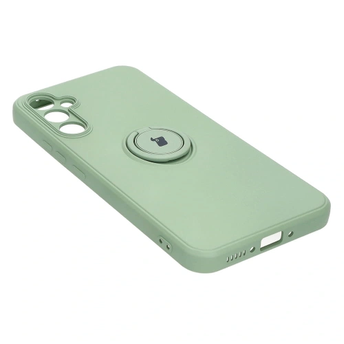 Etui Bizon Case Silicone Ring Sq do Samsung Galaxy A34 5G jasnozielone