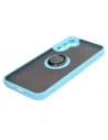 Hurtownia GSM - Etui z uchwytem na palec Bizon Case Hybrid Ring do Samsung Galaxy A34 5G przydymione z jasnoniebieską ramką - BIZ7437 - {ean13} - Hurt