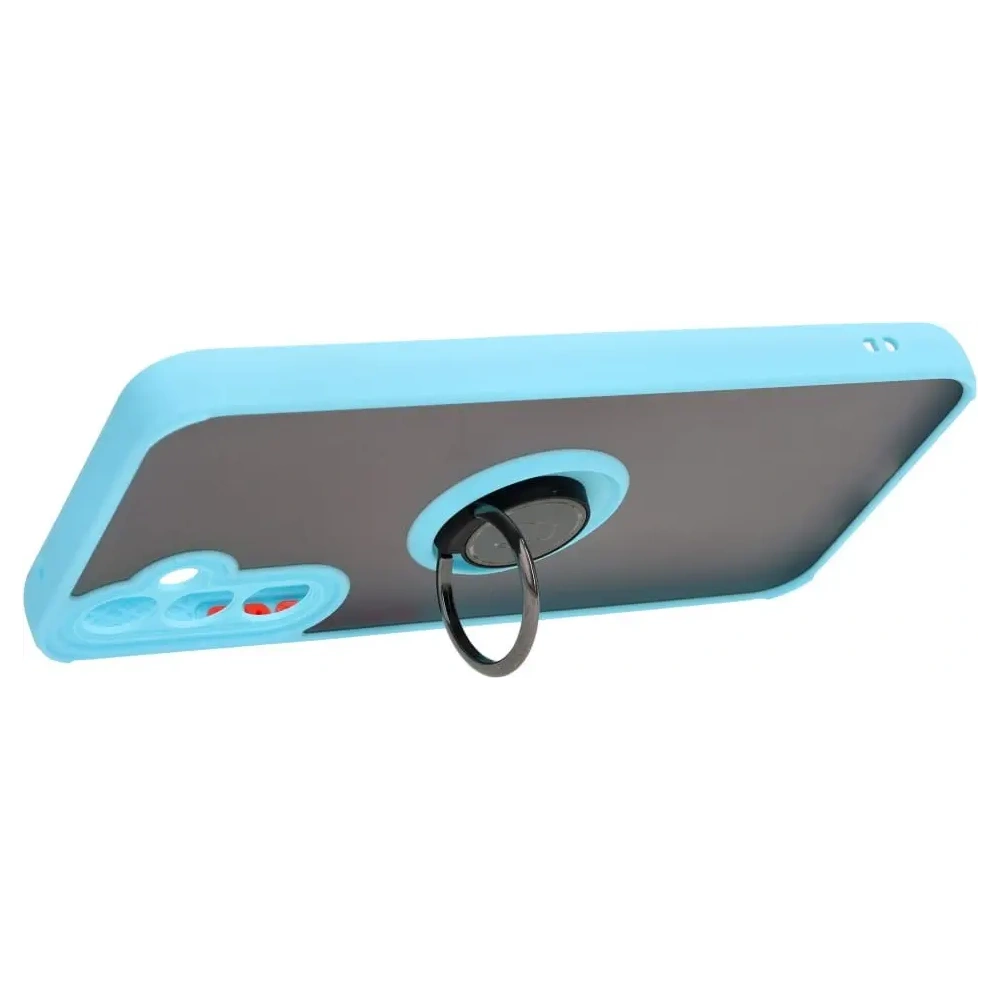 Wholesale Bizon Case Hybrid Ring Samsung Galaxy A34 5G smoky with a light blue frame - BIZ7437 - {ean13} - Hurt